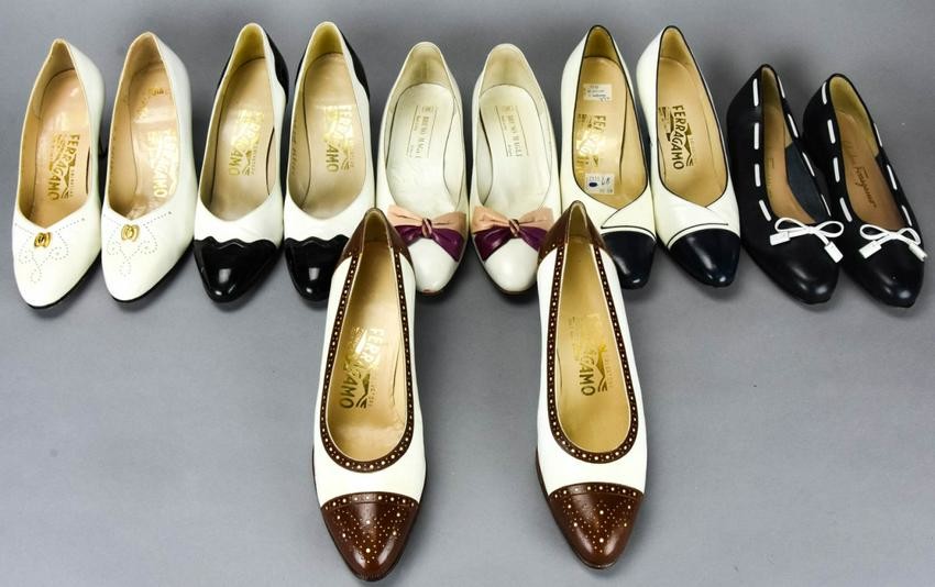 Lot Vintage Ferragamo & Magli Women's Shoes