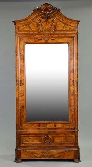 Louis Philippe Style Single Mirror Door Robe