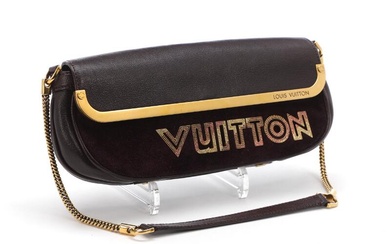 Louis Vuitton A “Avant Garde Pochette” bag of aubergine coloured leather and...