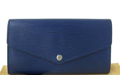 Louis Vuitton LOUIS VUITTON Epi Portefeuille Sarah long wallet with hook blue M60590
