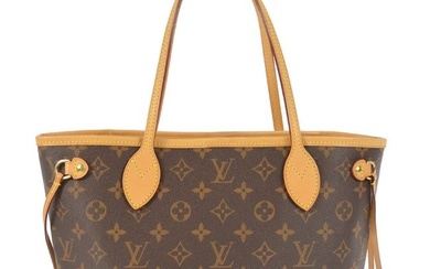 Louis Vuitton Monogram Neverfull PM Tote Handbag M40155 VI4100