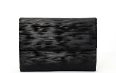 Louis Vuitton - a black epi Porte-Tresor Etui wallet.