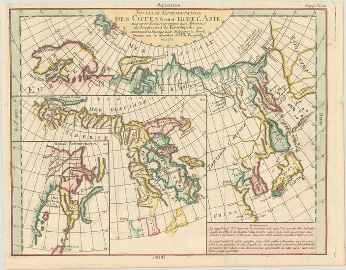 MAP, Asia, Alaska, Robert de Vaugondy