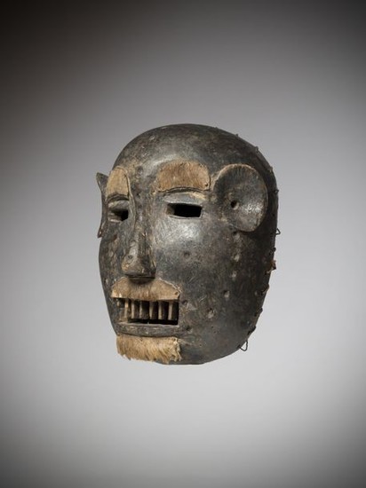 MWERA, Malawi. Rare semi-heavy wooden mask representing a...