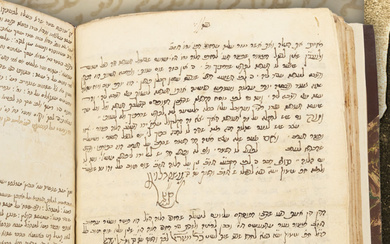 Manuscript. Anthology of Halachic Rulings. With Handwriting and Signature of...