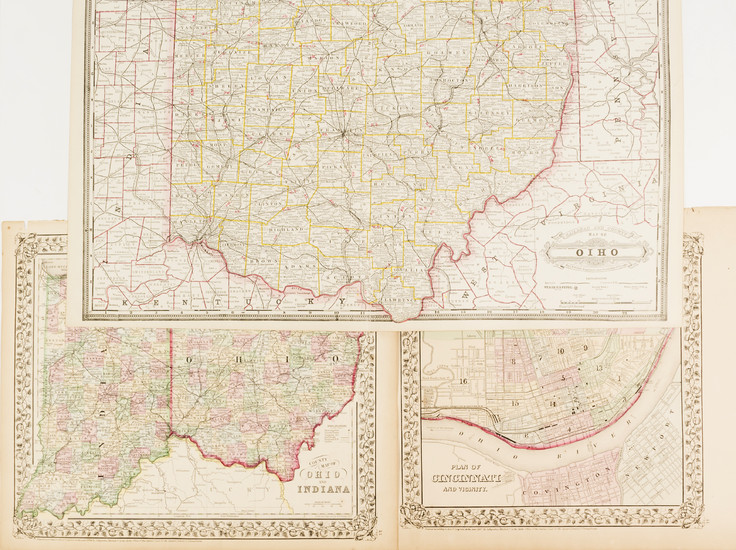 Maps of Ohio & Indiana #54229