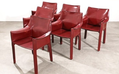 Mario Bellini, Cassina, 6 armchairs, model CAB 413