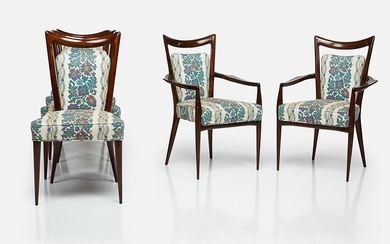 Melchiore Bega Set of six dining chairs, 1950s