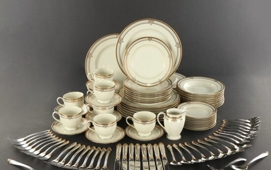 Mikasa "Regal Court" Porcelain Dinnerware and Flatware, Late 20th Century
