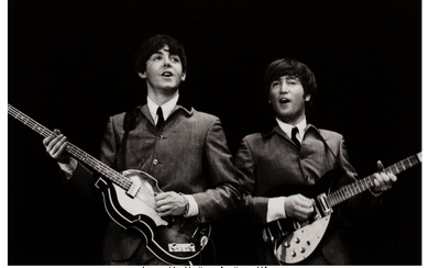 Mike Mitchell (1946), The Beatles at the First US Concert Tour (Paul McCartnet and John Lennon on Stage) (1964)