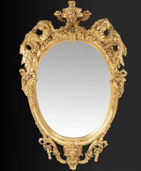 Monumental French Ornate Mirror