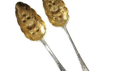 Morris & Michael Emanuel Sterling Silver Berry Spoons