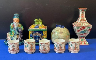 Nine-piece Japanese Porcelain Grouping