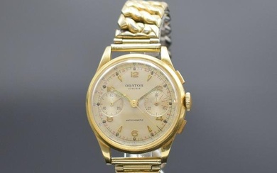 ORATOR 18k yellow gold gents wristwatch with chronograph