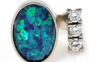 Ole Bent Petersen (b. 1938, d. 1998) An opal and diamond ring...