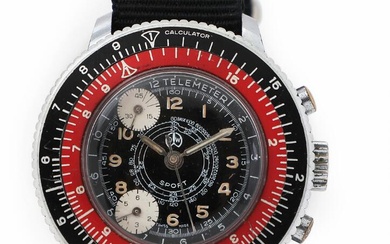 Ollech & Wajs A wristwatch of chrome plated metal. Model Sport. Mechanical...
