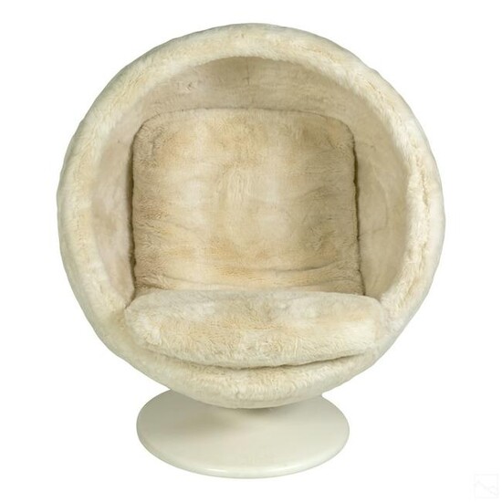 Orbit Luxe Fur Ball Chair for Restoration Hardware