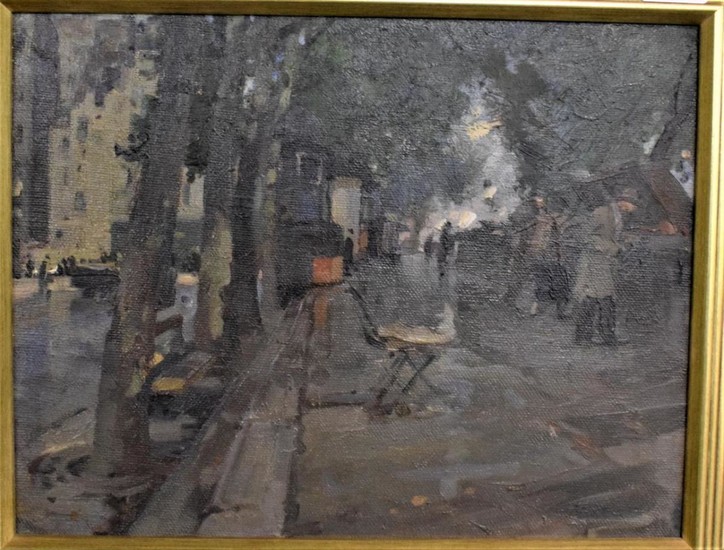 P F Pihinger*, (20th century) Paris street scene, signed oil...
