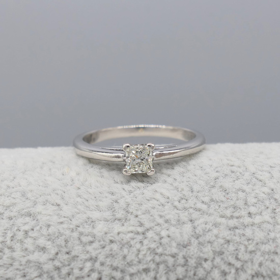 PRINCESS-CUT DIAMOND ring.