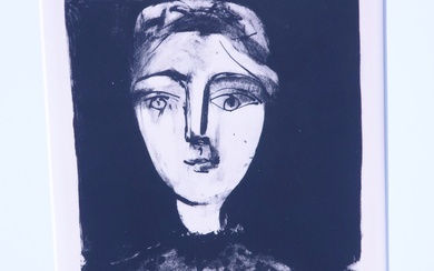 Pablo Picasso (1881-1973) "Tête de jeune femme", Farblithographie nach dem...