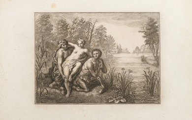 Pair of engravings depicting mythological scenes 18th century