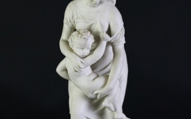 Paris porcelain figure of mother and child (H50cm)