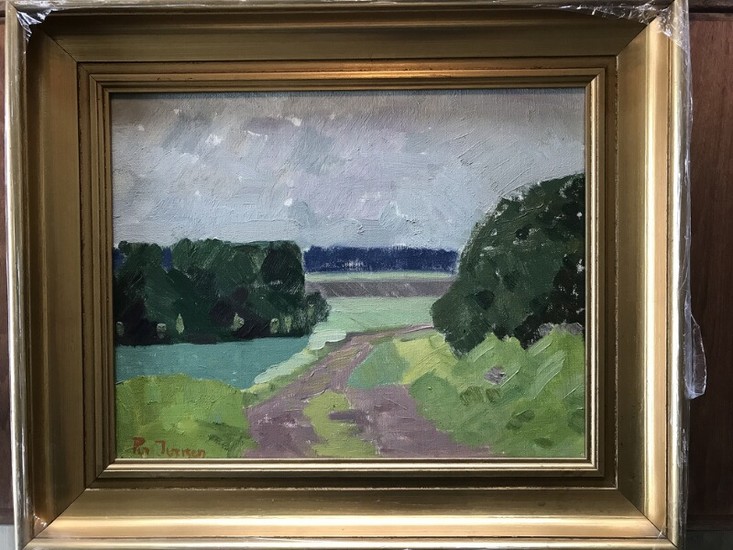 Per Iversen: Landscape. Signed. per Iversen. Oil on canvas. 40×48 cm.