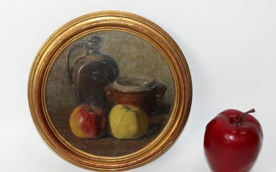 Petit Continental oil on board still life painting