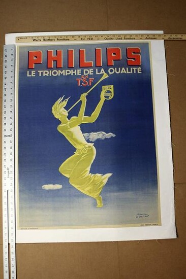 Philips Le Tromphe De La Qualite En T.S.F (1945) Art by