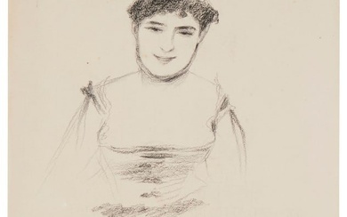 Pierre-Auguste Renoir (1841-1919), "Portrait of Rosita Mauri," circa 1876, Charcoal on paper