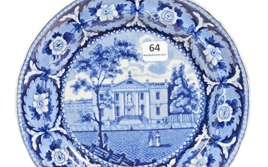 Plate, Flow Blue Titled "Beauties of America"
