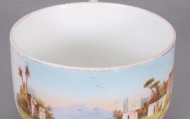Porcelain mug "На память I.M.Dюбину" End of 19th century. Russia Porcelain, height 6.5 cm, diameter 10.5 cm