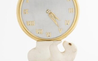 Rare Gem Set Gold Clock, Vacheron Constantin