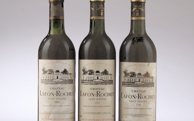 Red wine. 3 fl. Chateau Lafon-Rochet 1984/1989/1990 (3)