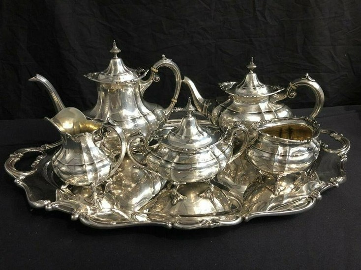 Reed And Barton Hampton Court Sterling Tea Set With