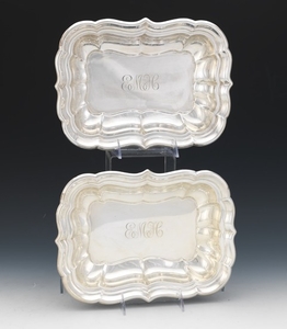 Reed & Barton Pair of Sterling Silver Entree Dishes, "Windsor" Pattern, dated 1950