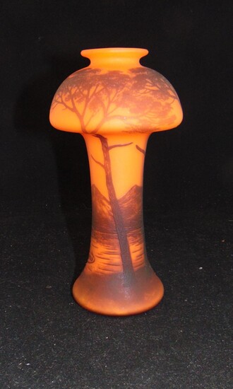 Richard French cameo glass vase