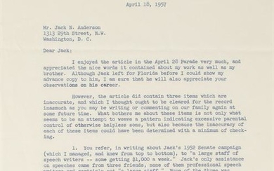 Robert F. Kennedy Typed Letter Signed to Reporter Jack