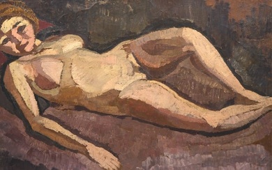 Roger de la Fresnaye (French, 1885-1925) - Femme Nue Couchée