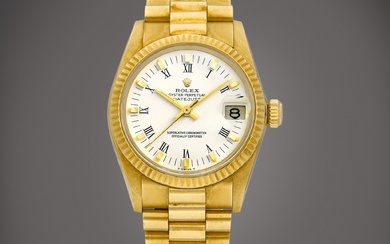 Rolex DateJust, Reference 6827 | A yellow gold wristwatch with...