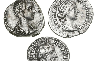 Roman Empire, Lucilla, 161–162, Denarius, 2.83 g; Geta, 198–209, Denarius, RIC 3,...