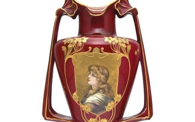 Royal Bonn Painted Ceramic Portrait Vase
