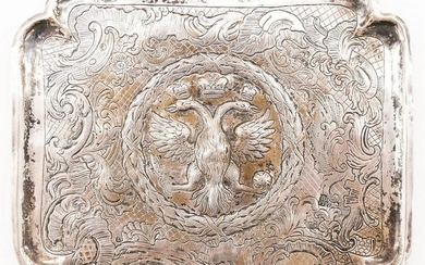 Russian 18th Cent. Silver Repousse Sweet Meat Tray