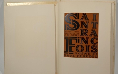 SAINT FRANCOIS - Poems by Paul Claudel. Lithographs by J.M....
