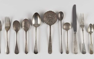 SEVENTY-SIX PIECES OF SILVER FLATWARE Approx. 61.2