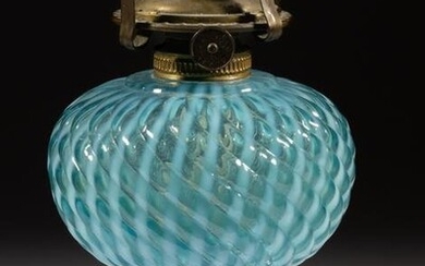 SHELDON SWIRL KEROSENE FOOTED FINGER LAMP