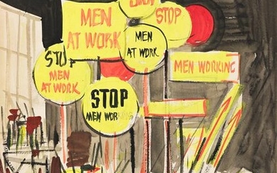 STEVAN DOHANOS (1907-1994) "Men Working." [COVER ART /