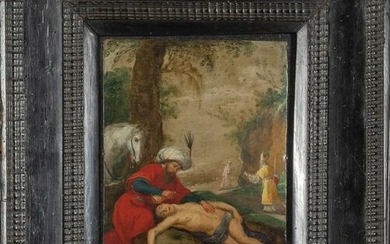 Scuola fiamminga sec.XVII "Scena mitologica" olio