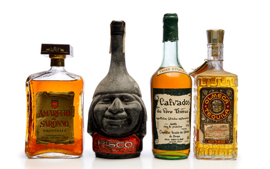 Selection of 4 bottles of liquor from the 70s