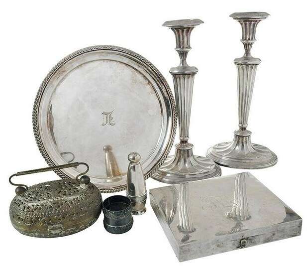 Seven Silver Plated Table Items